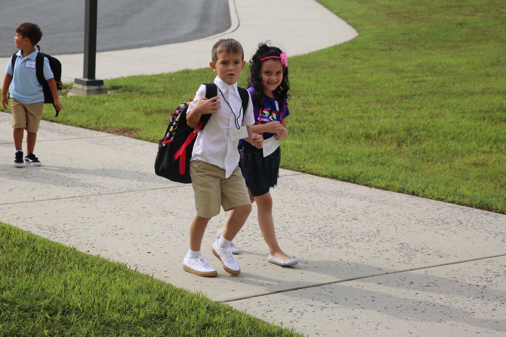 Egg Harbor Township students return for the first day of school Thursday, Sept. 5, 2019 at Slaybaugh Elementary School.